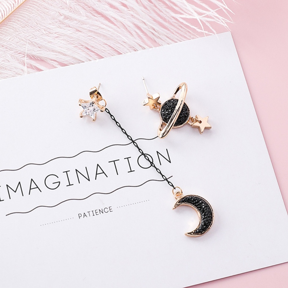 ✨NEW✨ Asymmetrical Drop Moon Stars Dangle Earrings